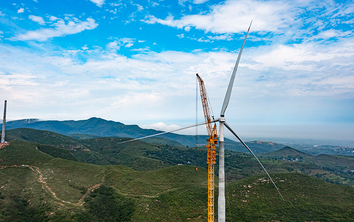 四冠王者 | PT视讯XGL3300-220S风电动臂塔机再显神威！